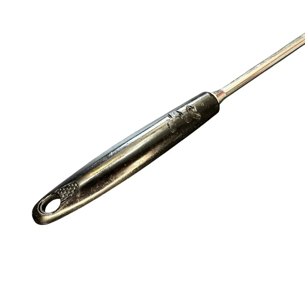 VTG EKCO Slotted Spatula Chromium Plated Black Handle Made in USA 13 Inch Turner